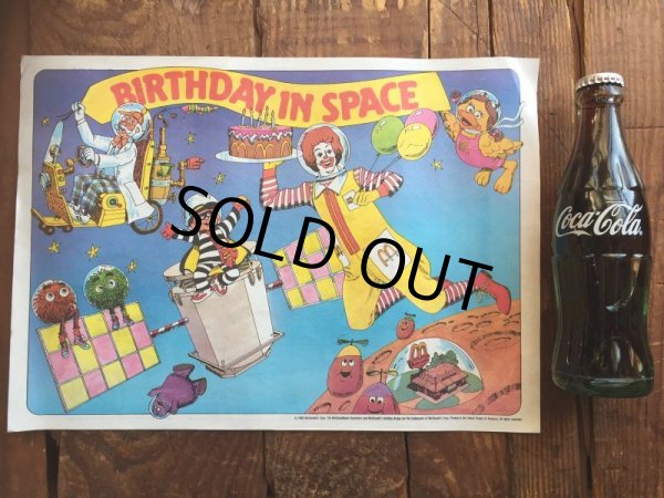 画像3: Vintage McDonalds Place Mat Birth day in Space (AL547) (3)
