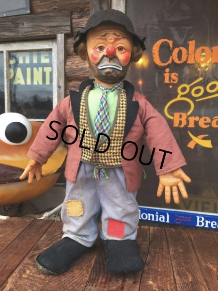 画像1: 50s Vintage Emmett Kelly Clown Doll (AL565) (1)