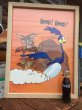 画像1: 70s Vitage ROAD RUNNER & WILE E COYOTE Original Poster w/Frame (AL573) (1)