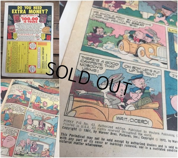 画像2: 70s Vintage Comic Porky Pig (AL5520)  (2)