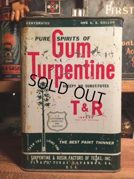 画像2: Vintage Gum Turpetie Metal Can 1GL (AL5740)  (2)