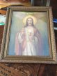 画像1: Vintage Jesus Wall Deco w/frame  (AL577) (1)