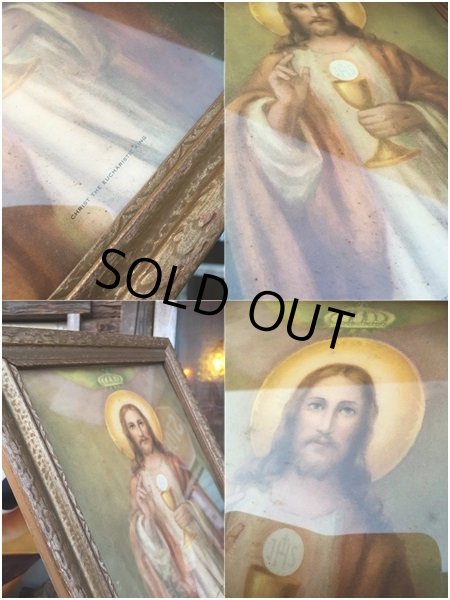 画像2: Vintage Jesus Wall Deco w/frame  (AL577) (2)