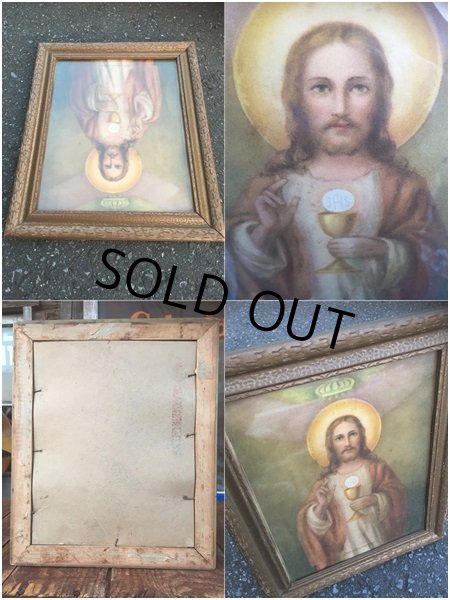 画像3: Vintage Jesus Wall Deco w/frame  (AL577) (3)