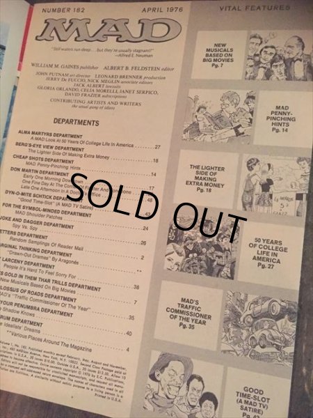 画像2: 70s Vintage MAD Magazine / No182 July '76 (AL590) (2)