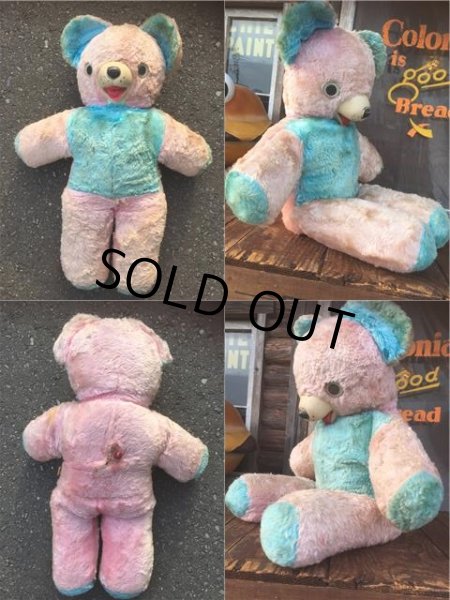 画像2: Vintage Rubber Face Music Bear Doll Pink (AL593） (2)