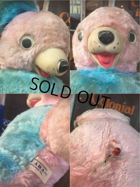 画像3: Vintage Rubber Face Music Bear Doll Pink (AL593） (3)