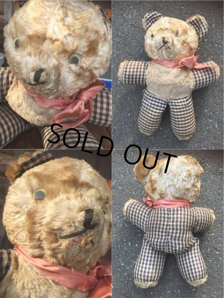 画像3: Vintage Doll Bear Black x White (AL591） (3)