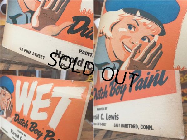 画像2: Vintage Dutch Boy Paint Card Board Sign (AL597) (2)