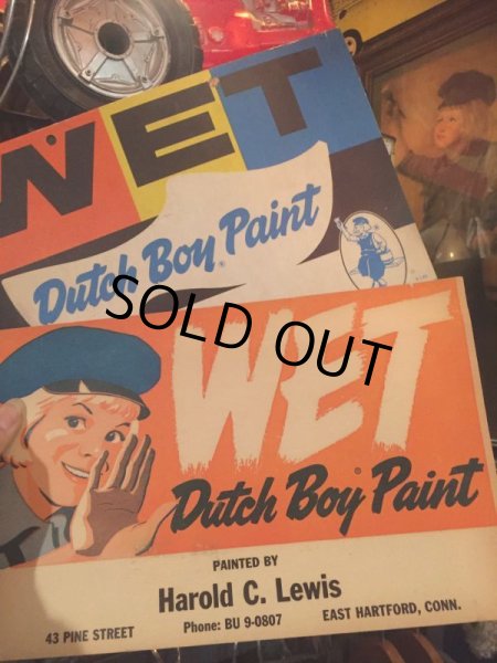 画像3: Vintage Dutch Boy Paint Card Board Sign (AL596) (3)