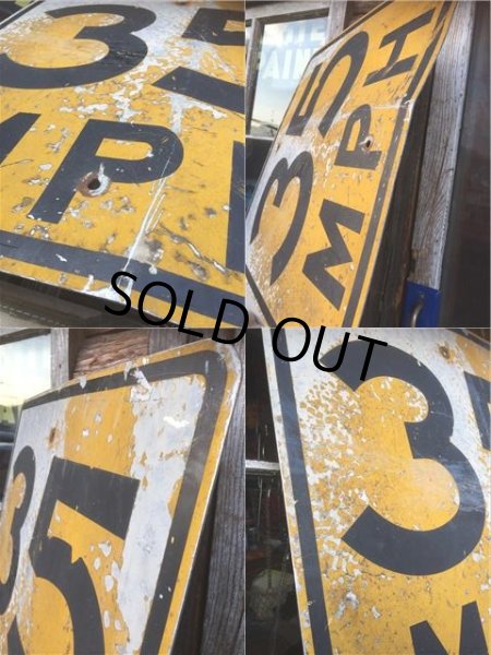 画像2: Vintage Road Sign 35 MPH (AL710) (2)