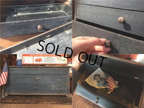 画像4: Antique Wooden General Store Display Chest Box (AL711) (4)