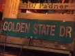 画像1: Vintage Road Sign GOLDEN STATE DR　(AL713)  (1)