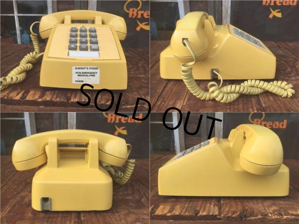 画像2: 70s Vintage US Bell System Telephone Yellow (AL721)  (2)
