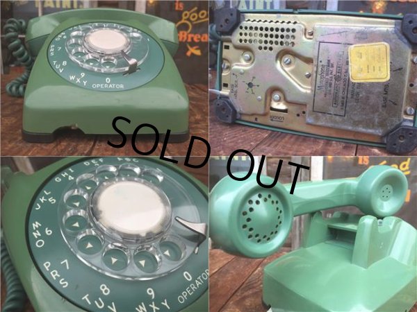 画像3: 70s Vintage Automatic Electric Telephone Green (AL722)  (3)