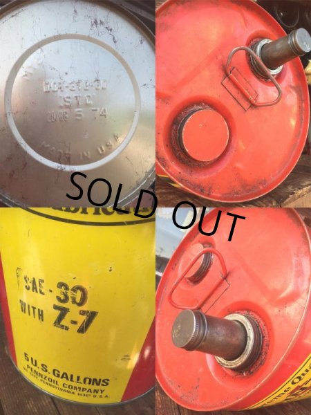 画像3: Vintage Pennzoil 5GL Motor Gas/Oil Can (AL423)  (3)