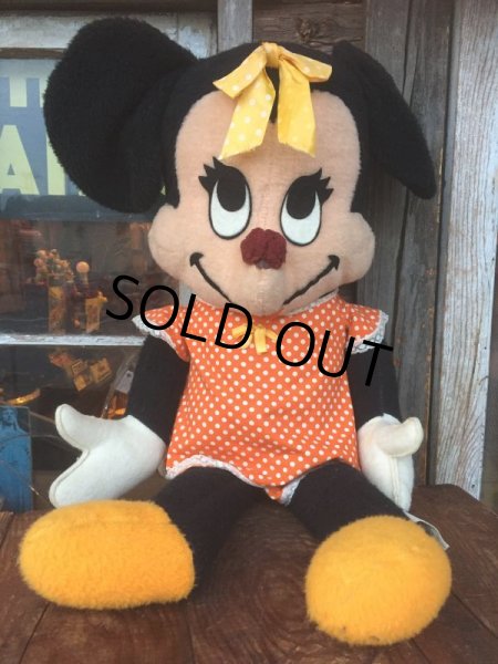 画像1: Vintage Disney Minnie Mouse Big Plush Doll 84cm (AL724)  (1)