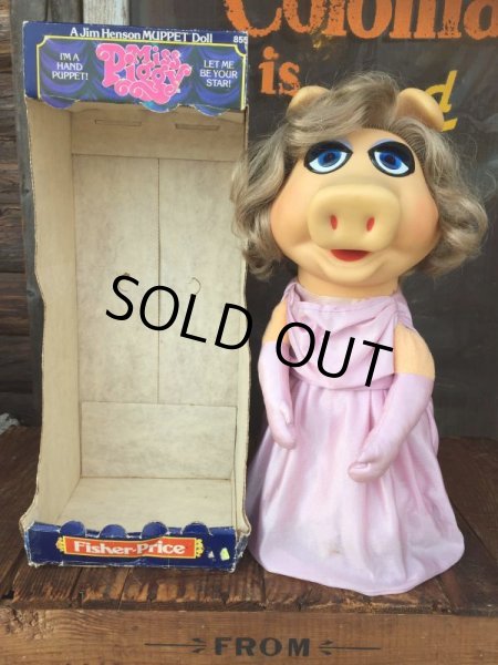 画像1: 70s Vintage Muppet Show Miss Piggy Hand Puppet Doll w/box (AL731) (1)