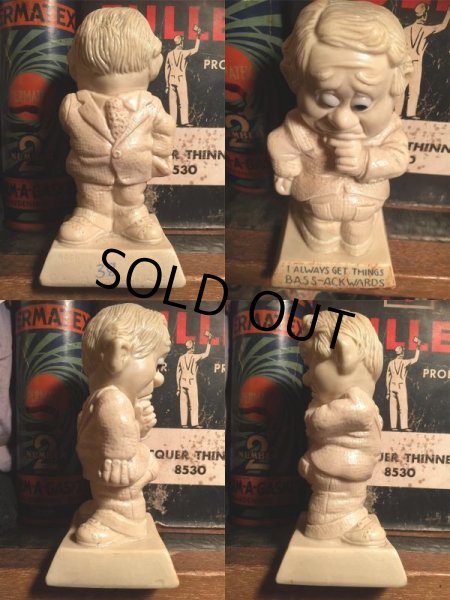 画像2: 70s Vintage Message Doll / I ALWAYS GET THINGS BASS-ACKWARDS (AL8684)  (2)