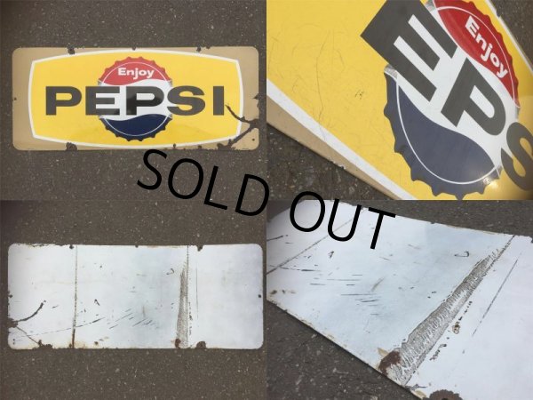 画像4: Vintage Pepsi Bottle Cap Porcelain Sign (AL736) (4)