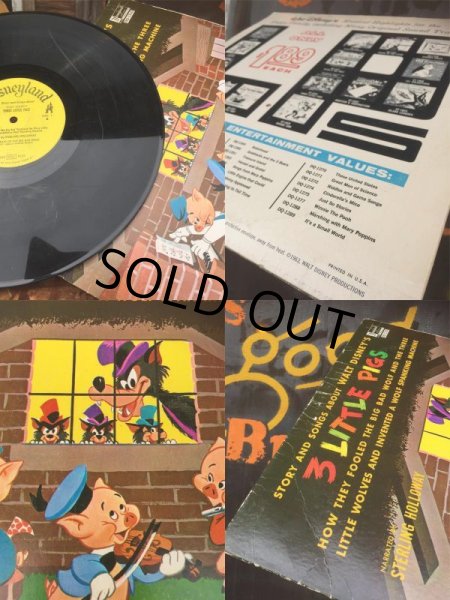 画像3: SALE 60s Vintage LP Disney 3 Little Pigs (AL8957)  (3)