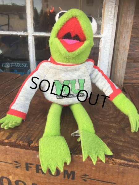 画像1: SALE 80s Vintage Muppets Kermit the Frog MU Doll (AL795) (1)