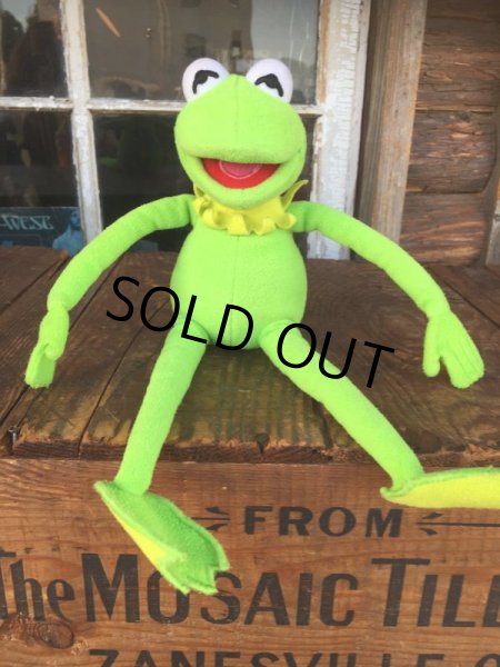 画像1: Vintage Muppets Kermit the Frog Plush Doll 32cm (AL797) (1)