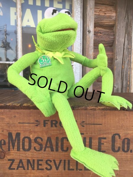 画像1: SALE 90s Vintage Muppets Kermit the Frog 30th Talking Doll (AL793) (1)