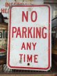 画像1: Vintage Parkig Sign "No Parking Any Time" (AL876) (1)