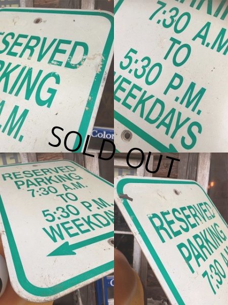 画像3: Vintage Parkig Sign "Reserved Parking..." (AL879) (3)