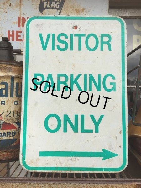 画像1: Vintage Parkig Sign "Visitor Parking Only" (AL878) (1)