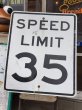 画像1: Vintage Road Sign "SPEED LIMIT 35" (AL875) (1)