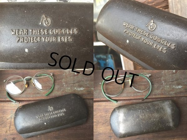画像4: 〜50s Vintage American Optical Metal Glasses Case (AL880) (4)