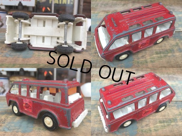 画像3: 70s Vintage TootsieToy Die Cast Mini Car fire chief Van (AL888) (3)
