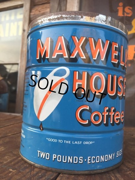 画像1: Vintage Maxwell House Coffee Can Two Pounds (AL895) (1)