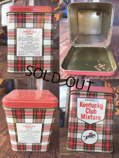 画像2: Vintage Kentucky Club Mixture Tobacco Tin Can (AL894) (2)