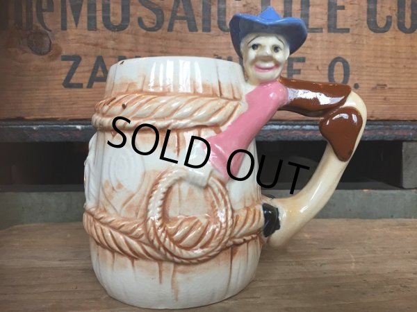 画像1: 60s Vintage Cowboy 3D Mug  (AL909) (1)