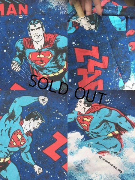 画像3: 70s Vintage Dc Comics Superman Curtain (AL912) (3)