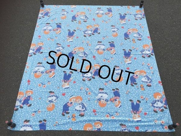 画像2: 70s Vintage Flat Sheet /  Raggedy Ann＆Andy (AL919) (2)