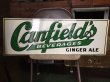 画像1: 50s Vintage Canfield's Ginger Ale Soda Embossed Metal Sign (AL927) (1)