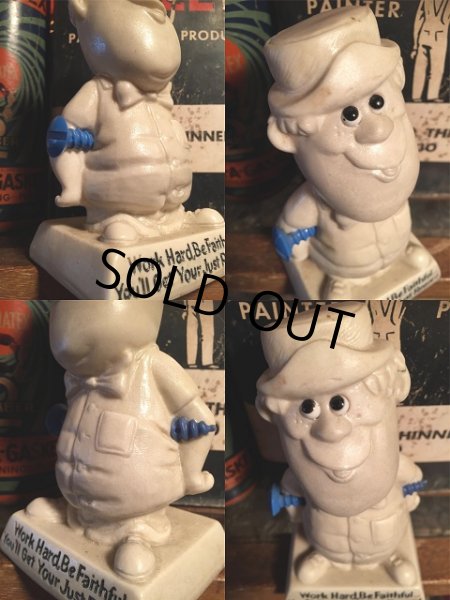 画像2: 70s Vintage Message Doll / Work Hard Be Faithful.. (AL3864)  (2)