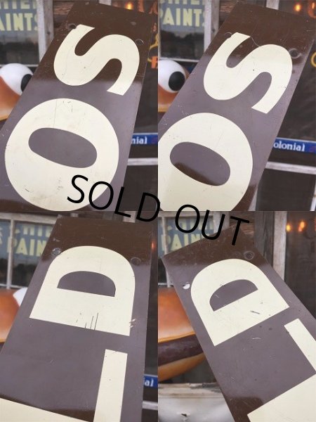 画像3: Vintage Sold Double-sided Sign (AL959) (3)