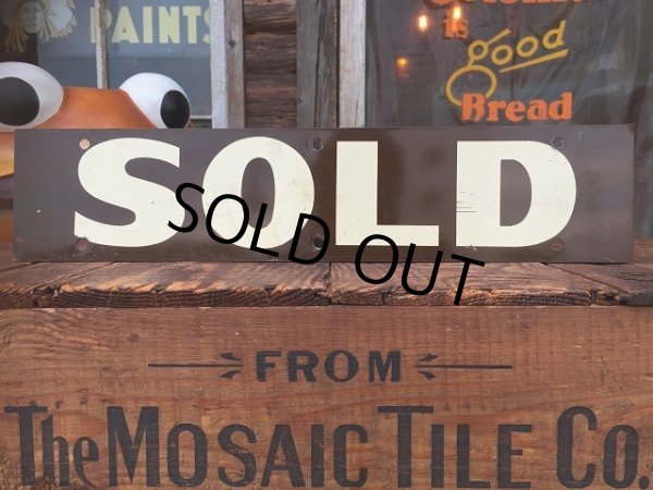 画像2: Vintage Sold Double-sided Sign (AL959) (2)