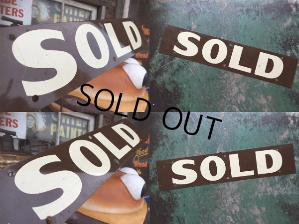 画像4: Vintage Sold Double-sided Sign (AL959) (4)