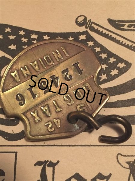 画像2: 40s Vintage Dog License Tag #124516 (AL4031) (2)