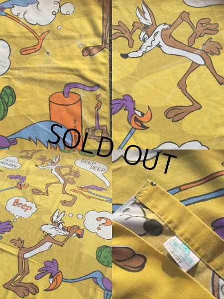 画像5: 70s Vintage Flat Sheet /  Road Runner & Wile E. Coyote (AL961) (5)