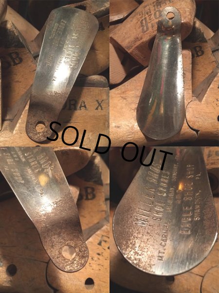 画像2: Vintage Advertising Shoe Horn Miller Bros Shoe Store & Eagle Shoe Shop (AL971) (2)