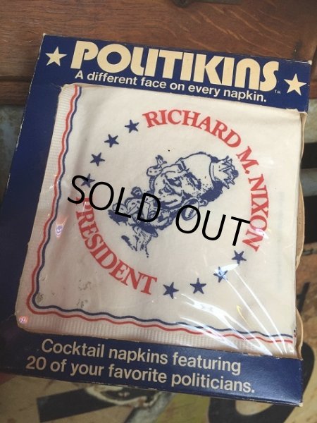 画像1: 70s Vintage Politikins 20 Different Napkins (AL974) (1)