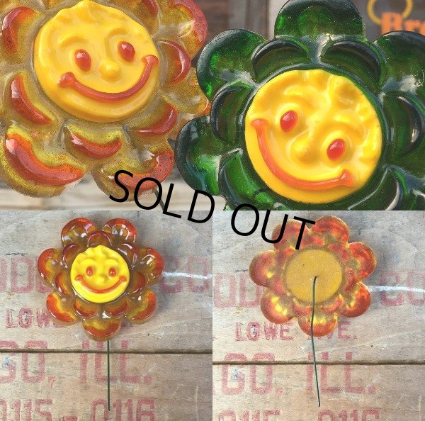 画像3: Vintage Decor Smiley Face Flower Orange (AL986) (3)