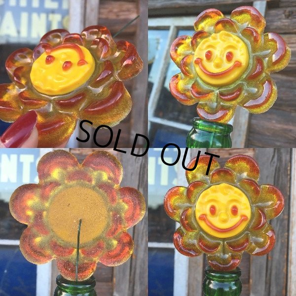 画像2: Vintage Decor Smiley Face Flower Orange (AL986) (2)